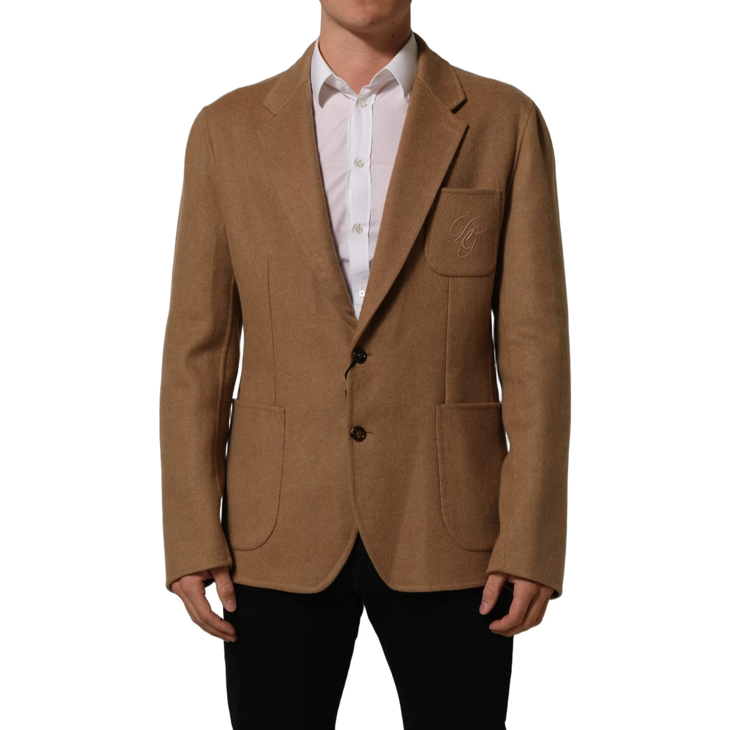 Brown Single Breasted 2 Button Suit Jacket