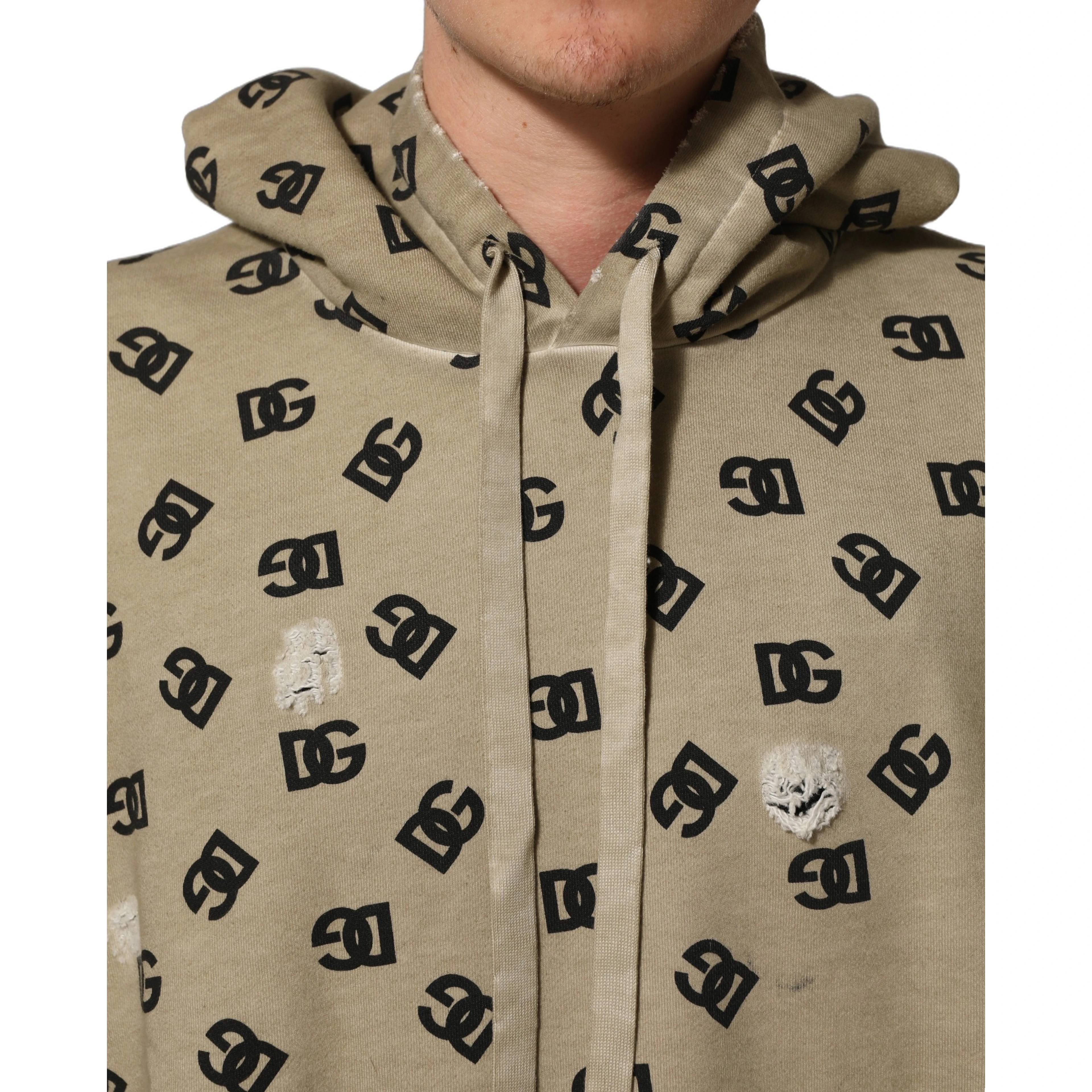 Brown Cotton Logo Hooded Sweatshirt Sweater