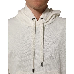 White Logo Hooded PulloverSweatshirt Sweater