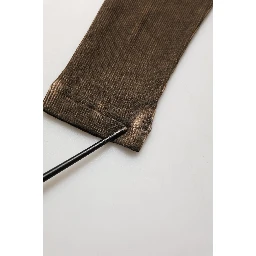 Brown Cotton Buttoned Henley Pullover Sweater