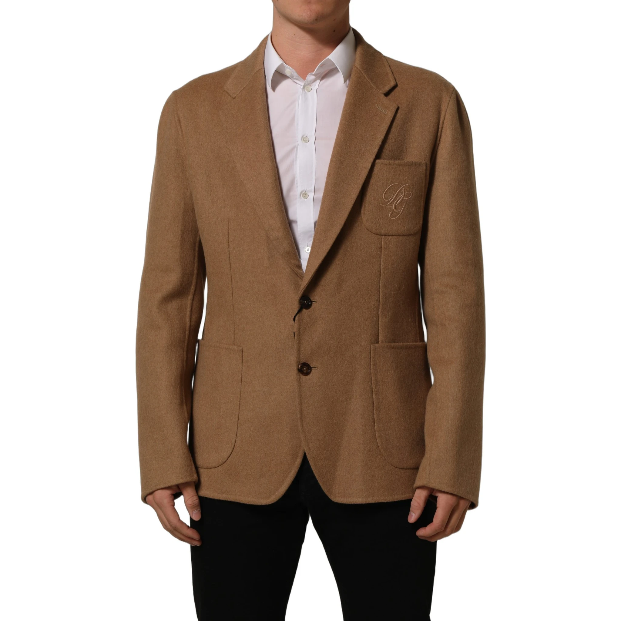 Brown Single Breasted 2 Button Suit Jacket
