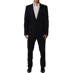 Dark Blue Single Breasted 2 Piece Men Suit
