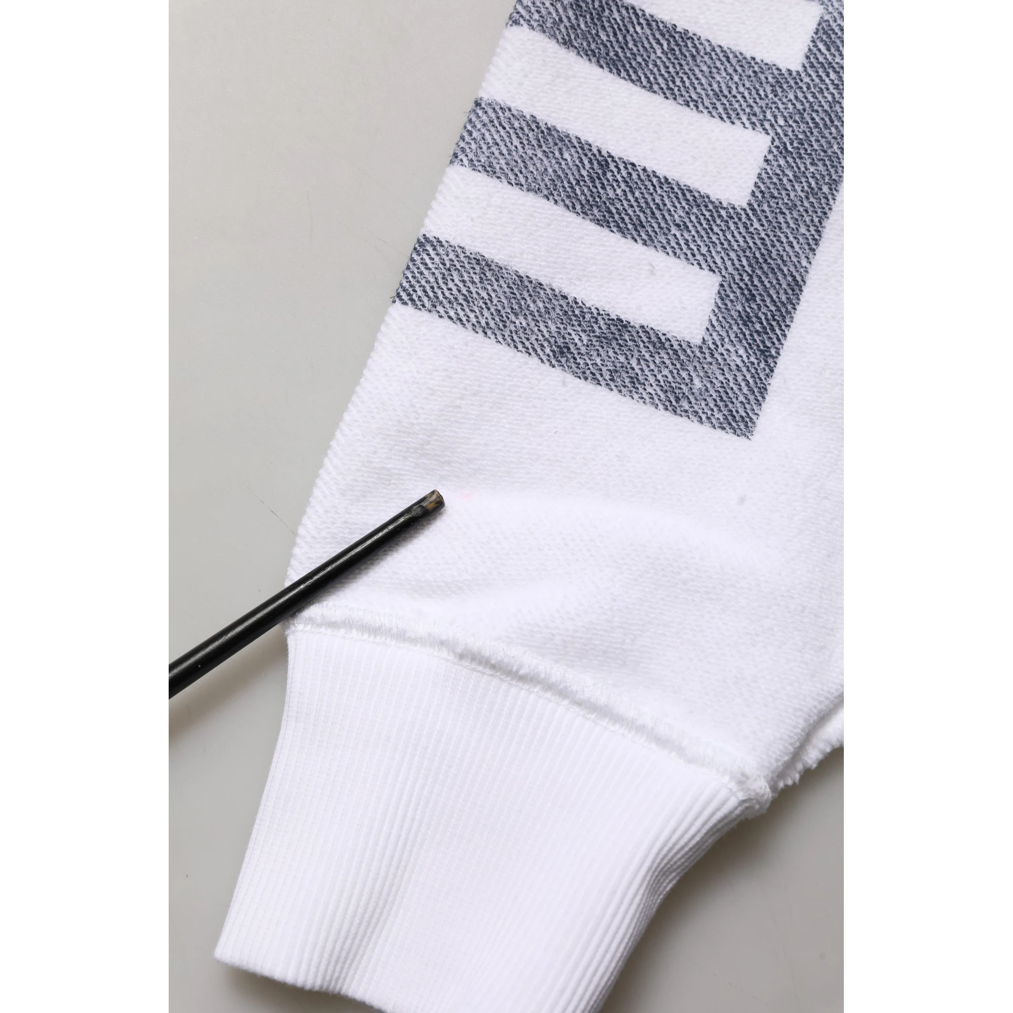 White Blue Stripe Hooded Sweatshirt Sweater