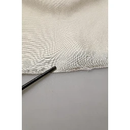 Off White Silk Straight Wide Leg Trouser Pants