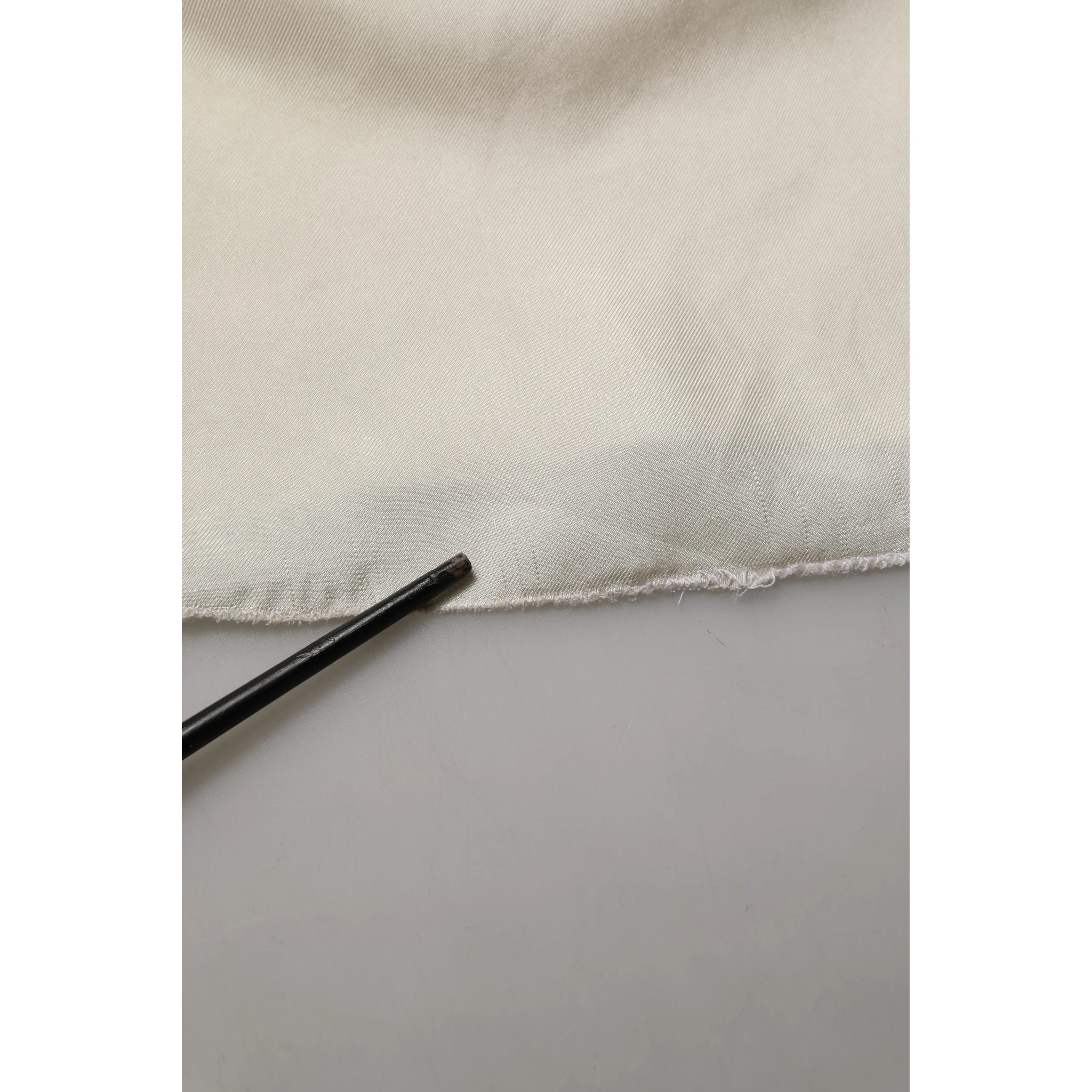 Off White Silk Straight Wide Leg Trouser Pants