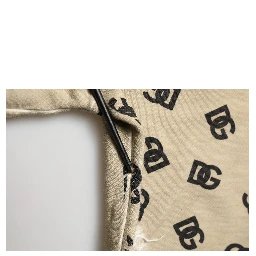 Brown Cotton Logo Hooded Sweatshirt Sweater
