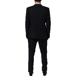 Dark Blue Single Breasted 2 Piece Men Suit