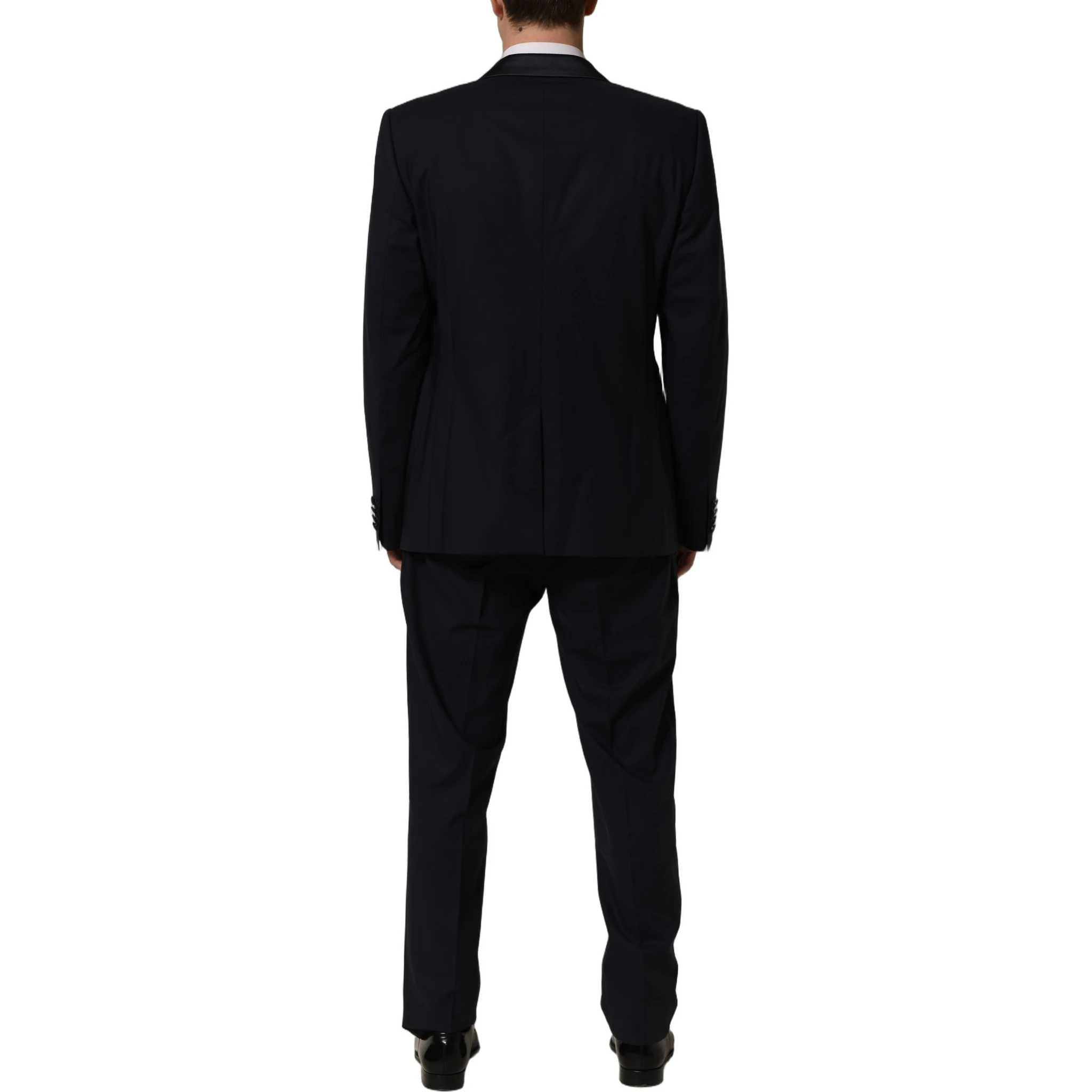 Dark Blue Single Breasted 2 Piece Men Suit