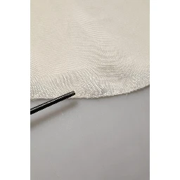 Off White Silk Straight Wide Leg Trouser Pants