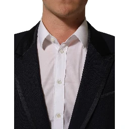 Dark Blue Single Breasted 2 Piece Men Suit
