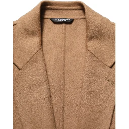 Brown Single Breasted 2 Button Suit Jacket