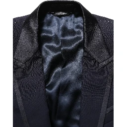 Dark Blue Single Breasted 2 Piece Men Suit