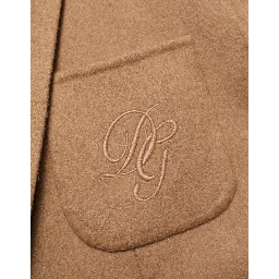 Brown Single Breasted 2 Button Suit Jacket