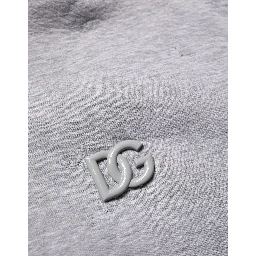 Gray Cotton Logo Hooded Sweatshirt Sweater