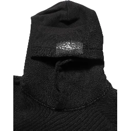 Black Cotton Milano1984 Print Hoodie Sweater
