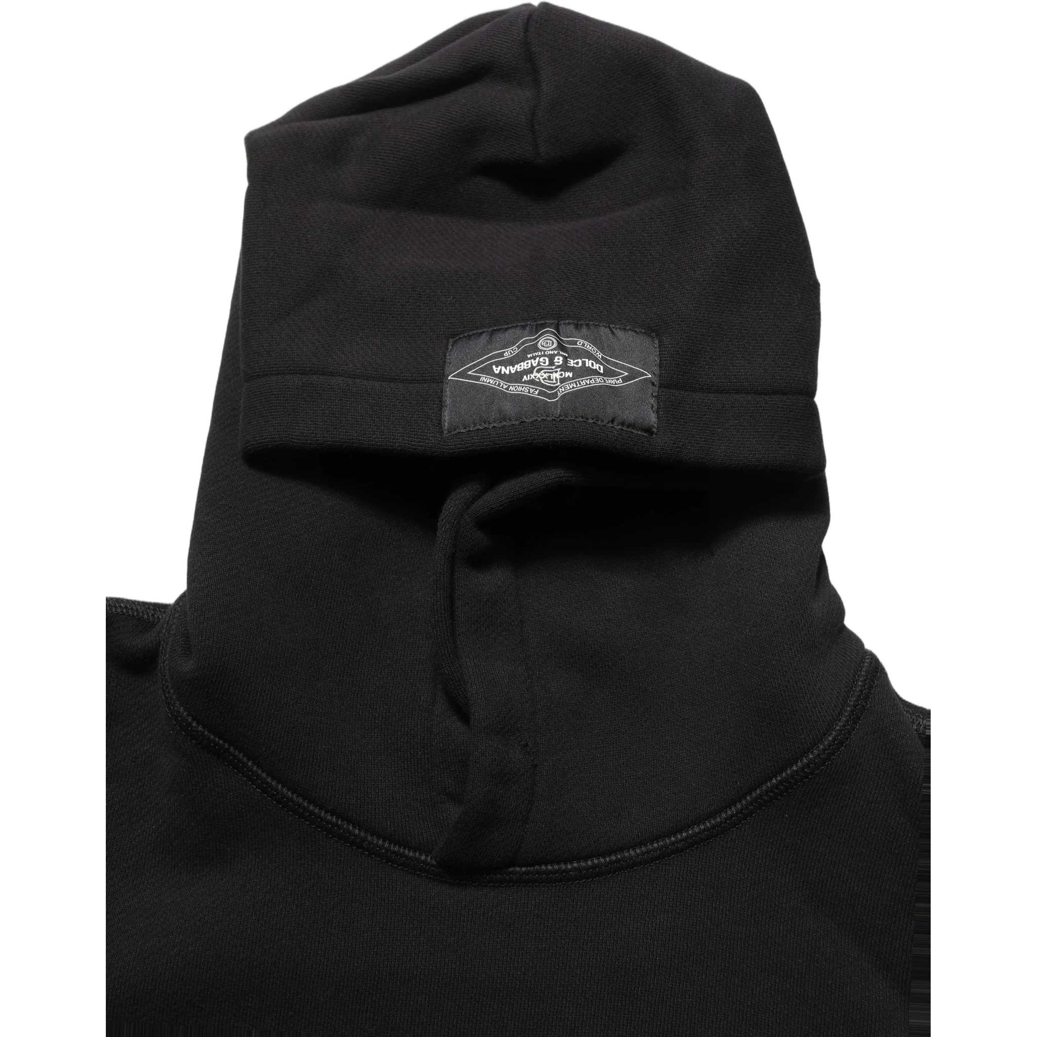 Black Cotton Milano1984 Print Hoodie Sweater