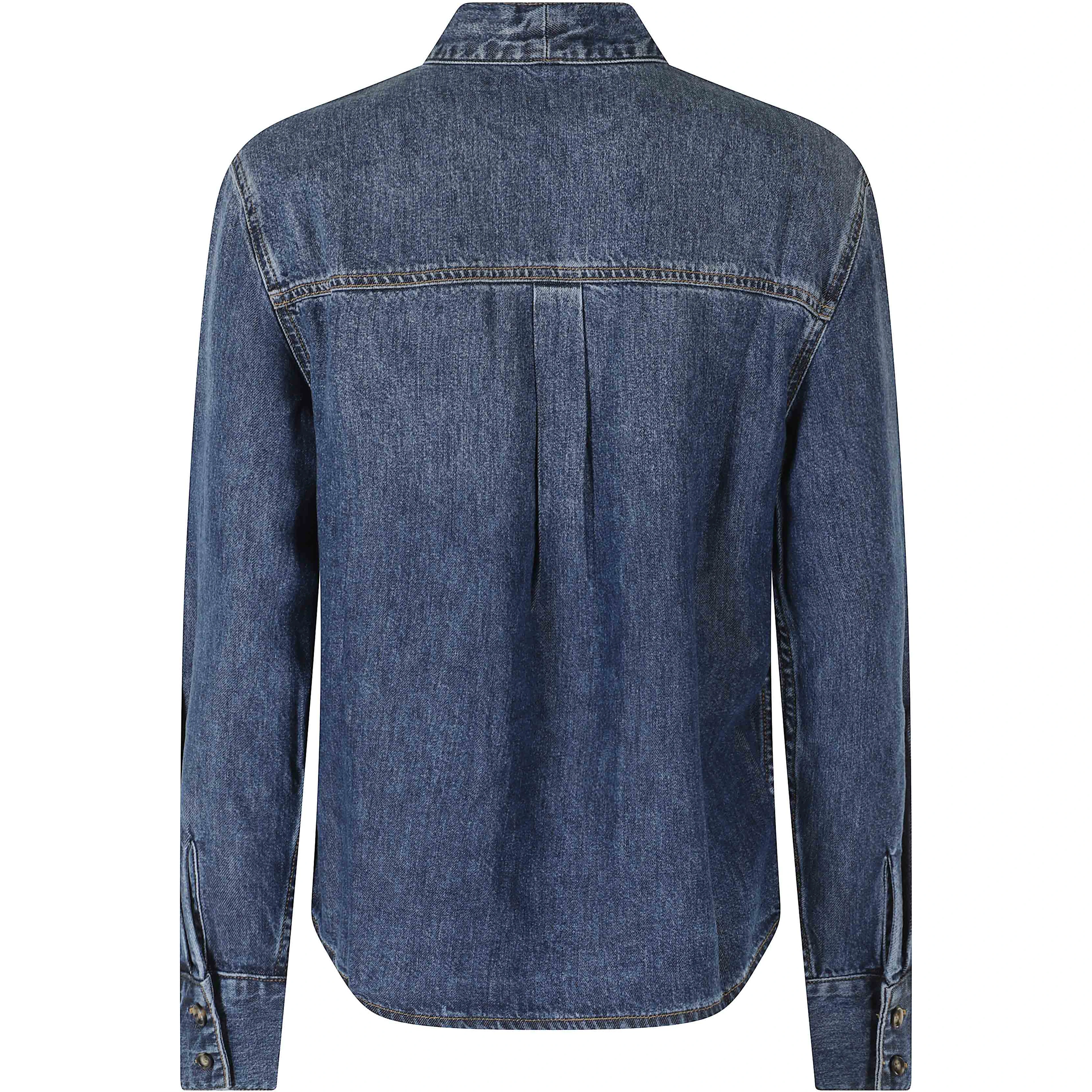 DENIM TIE NECK SHIRT
