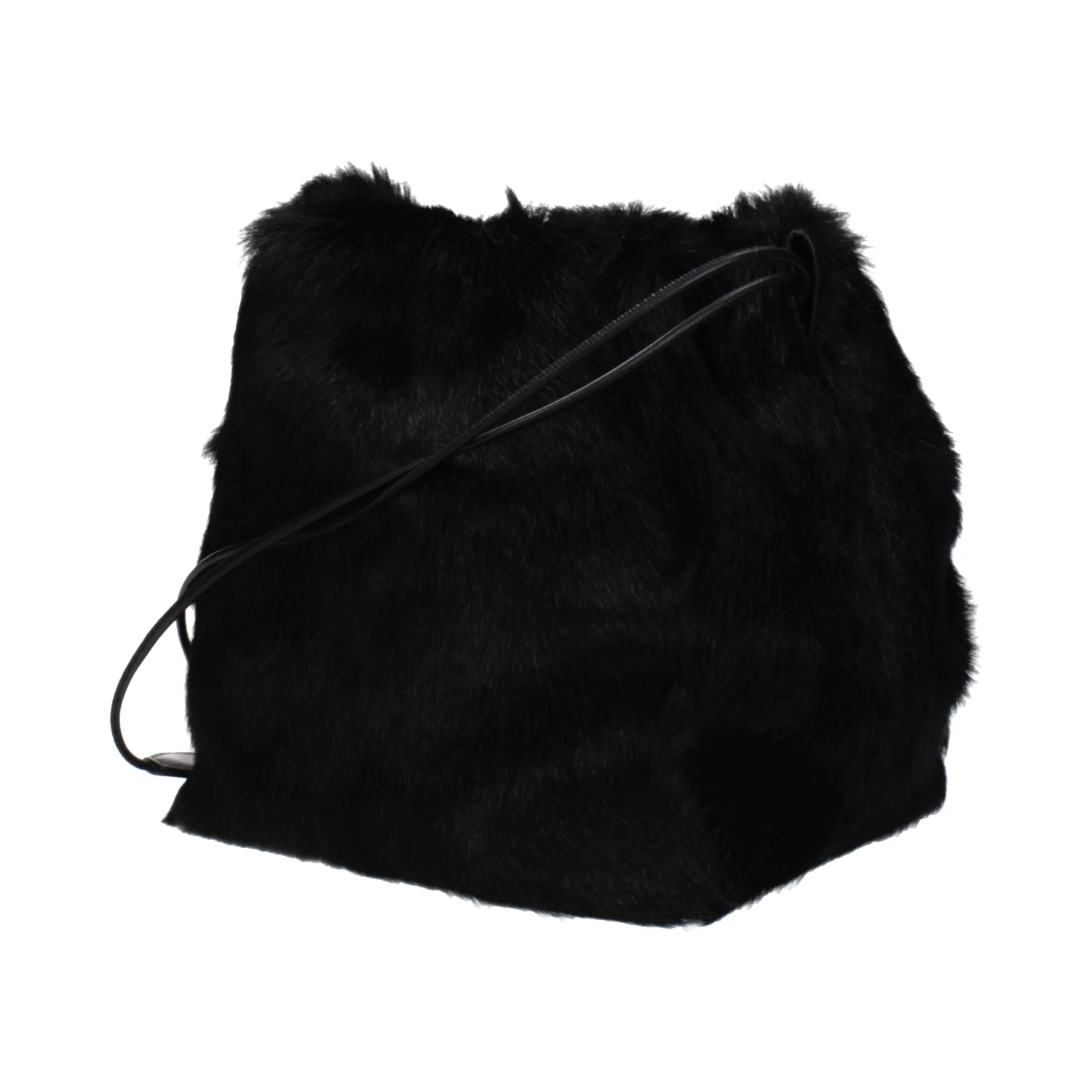 Black Fur Shoulder Bag