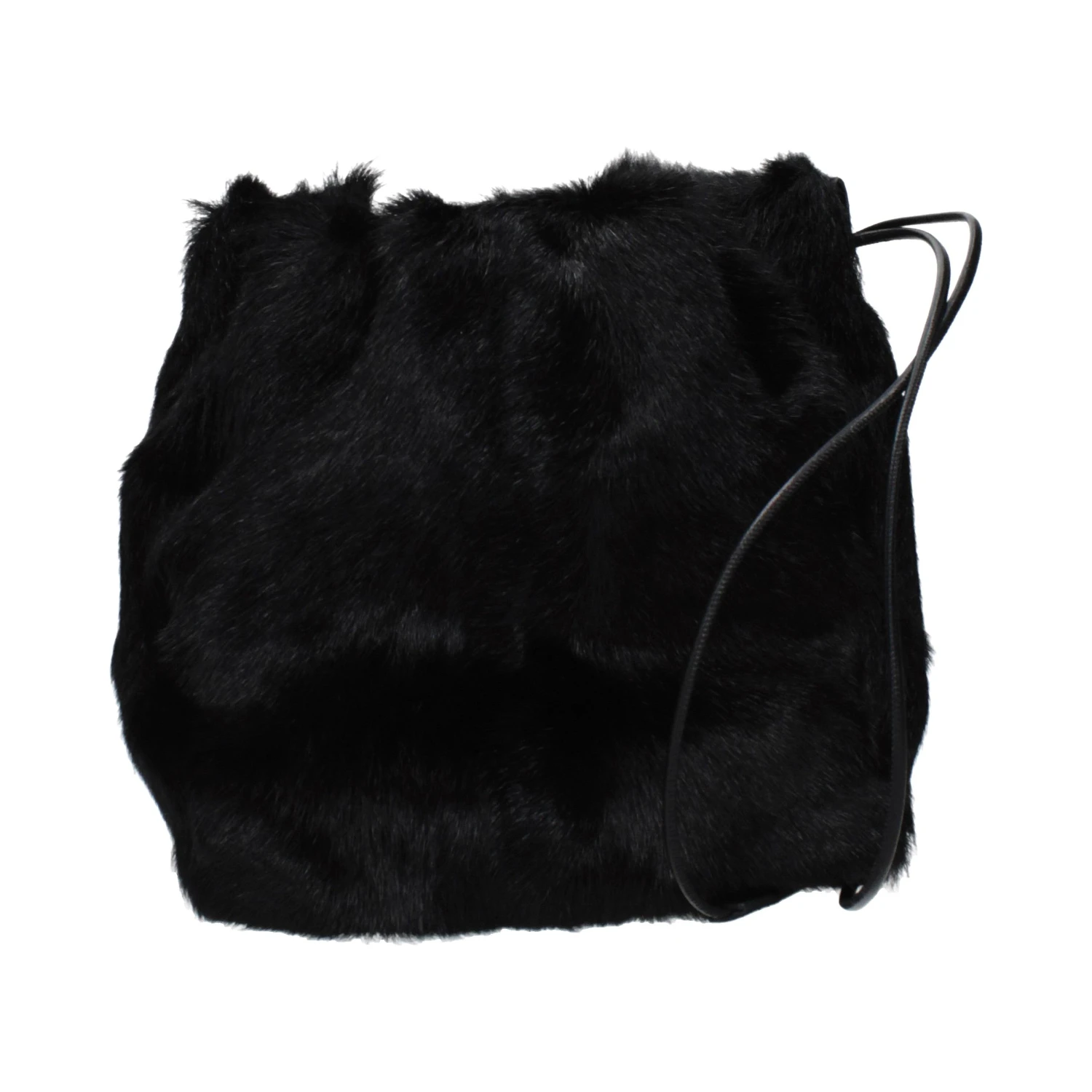 Black Fur Shoulder Bag