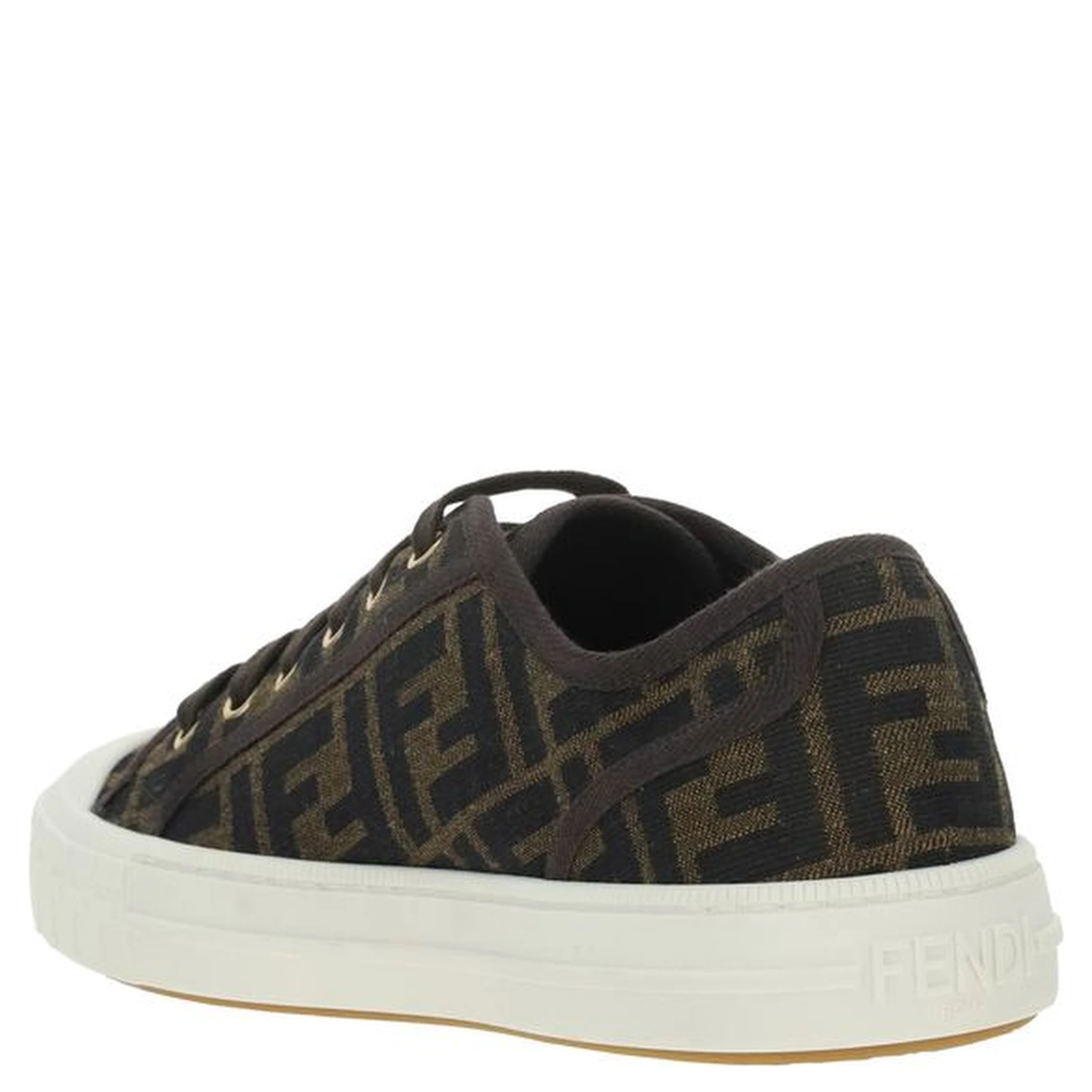 Brown Polyamide Low Top Sneakers