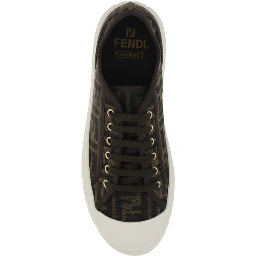 Brown Polyamide Low Top Sneakers