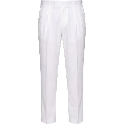 White Cotton Men Pant