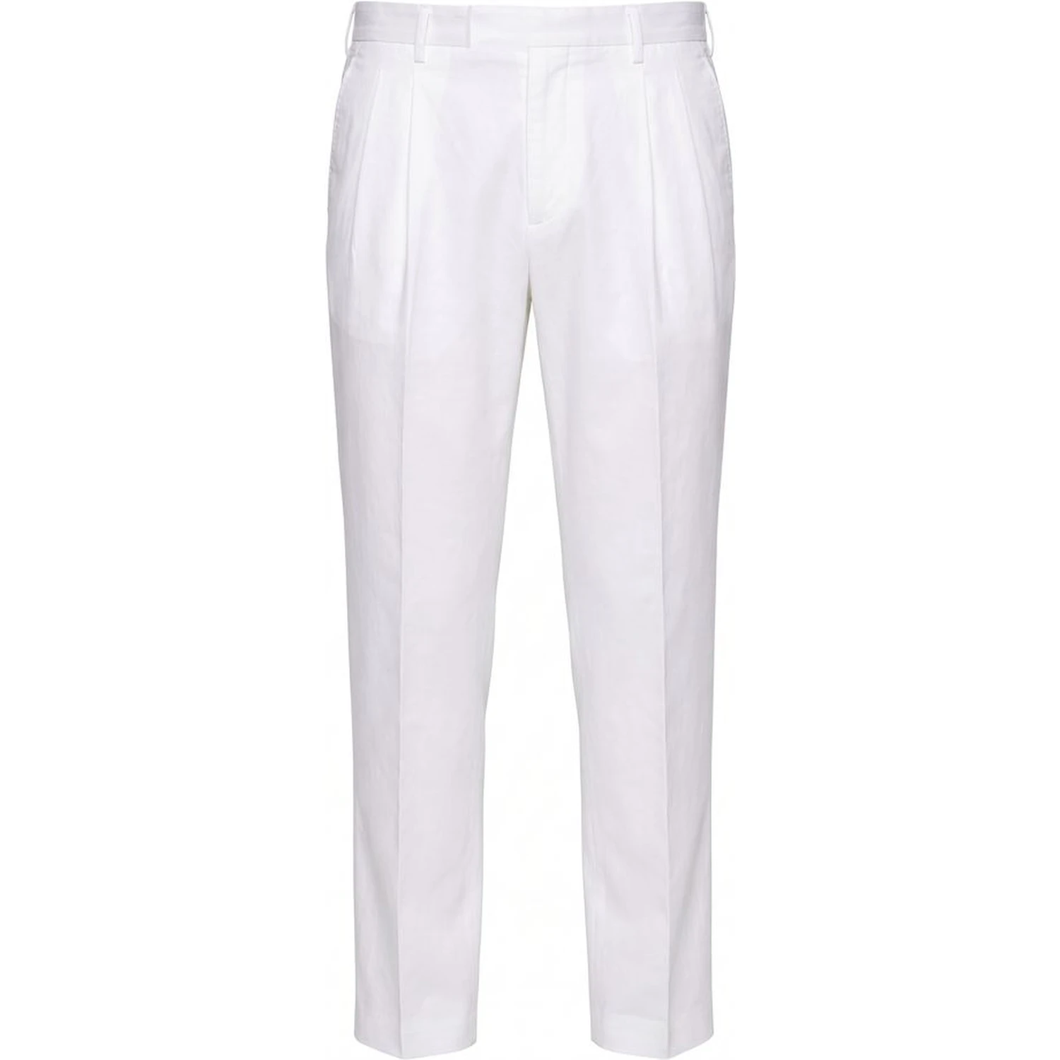 White Cotton Men Pant