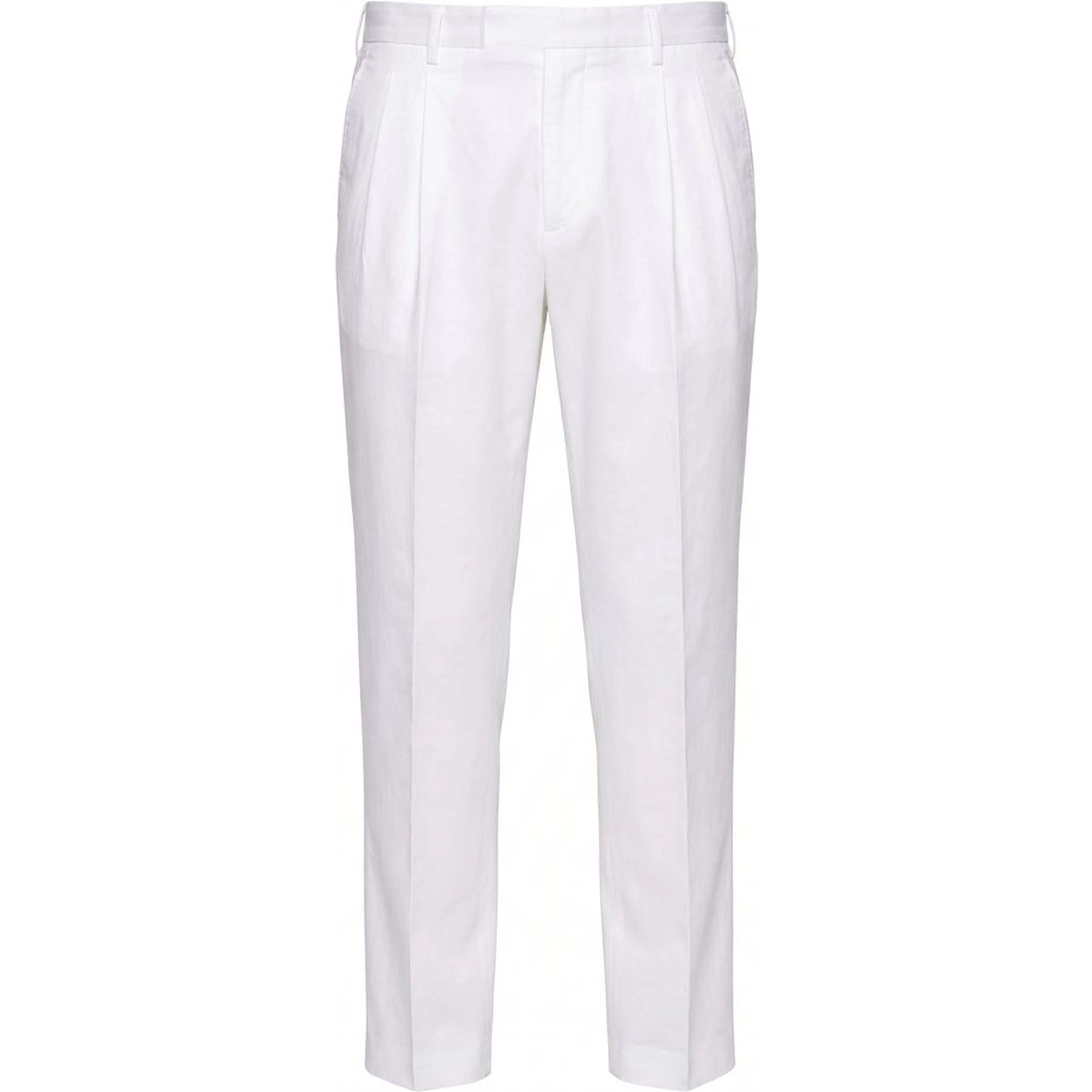 White Cotton Men Pant