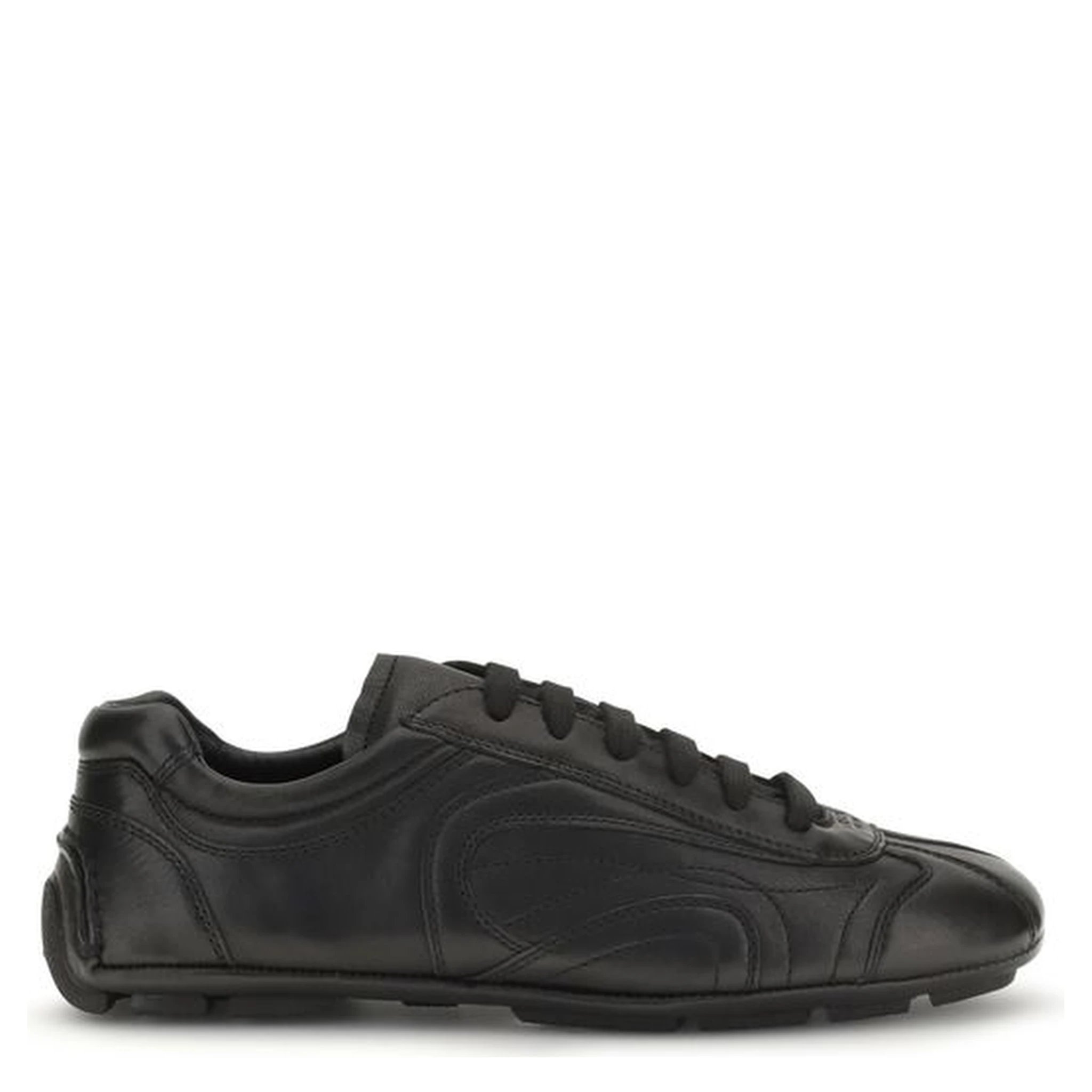 Black Calf Leather Bos Taurus Low Top Sneakers
