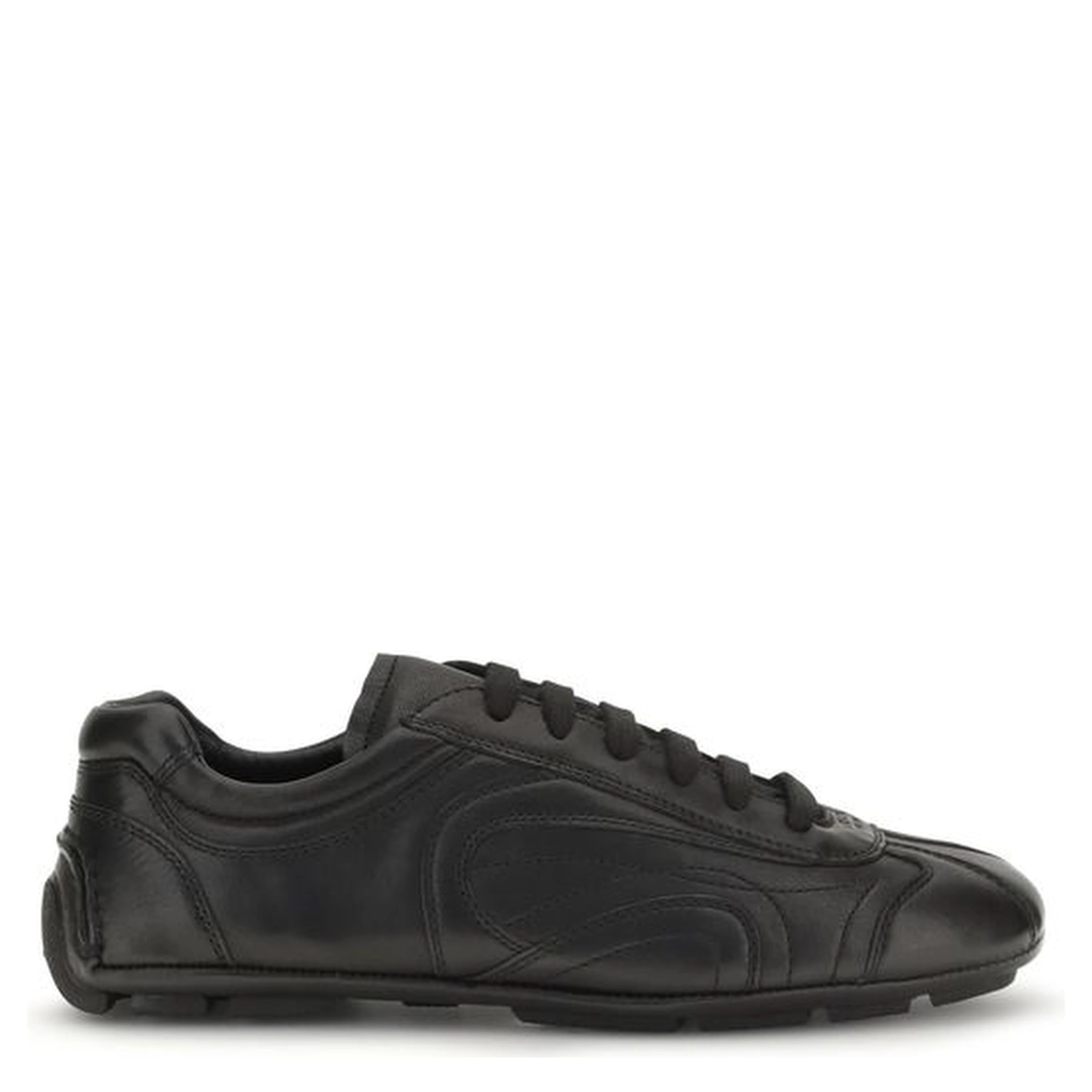 Black Calf Leather Bos Taurus Low Top Sneakers