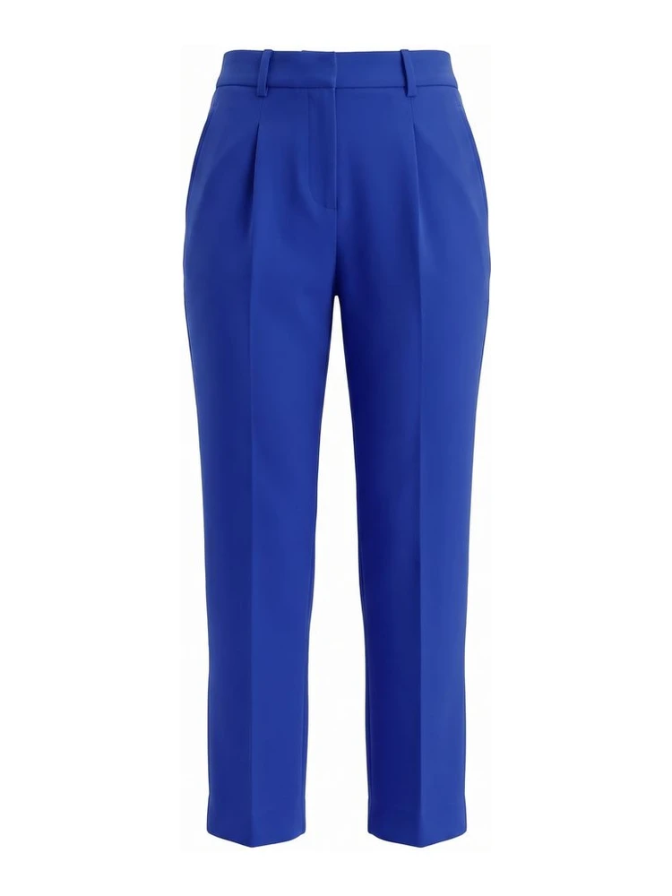 Blue Wool Women Pant