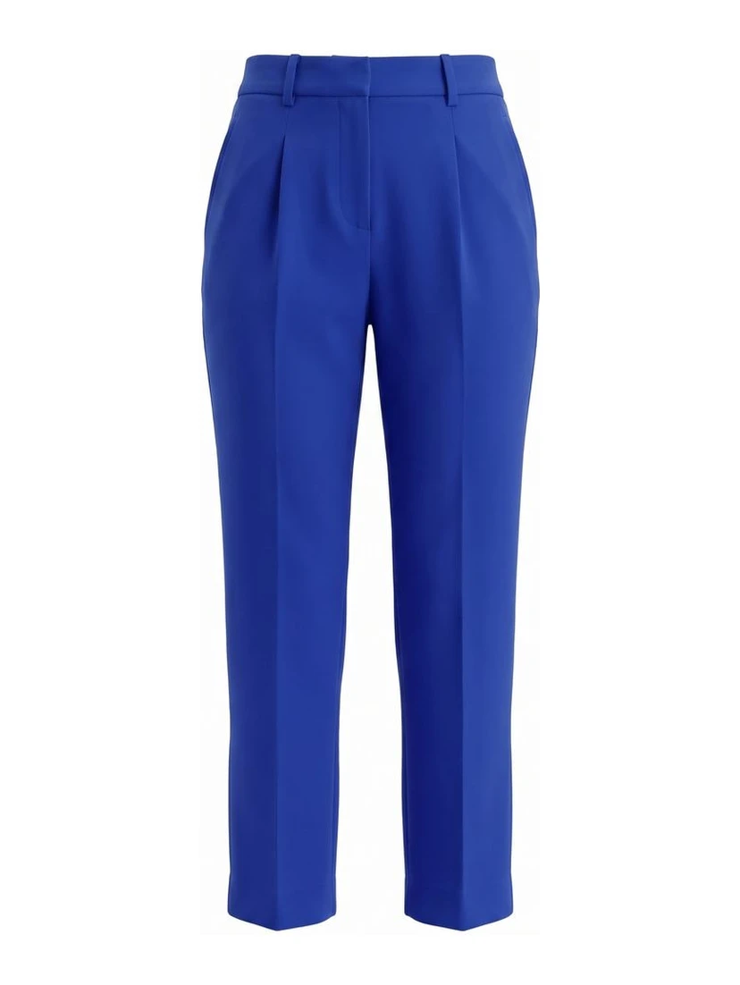 Blue Wool Women Pant
