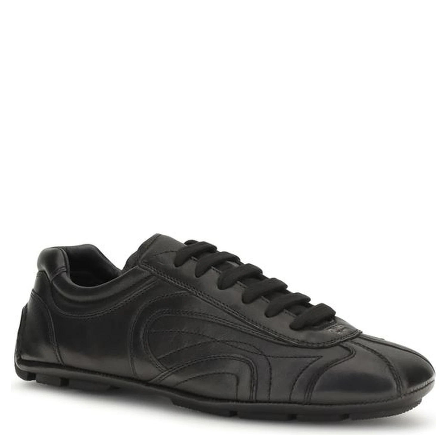 Black Calf Leather Bos Taurus Low Top Sneakers