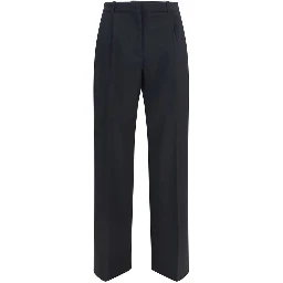 Black Wool Oves Aries Flared Pants