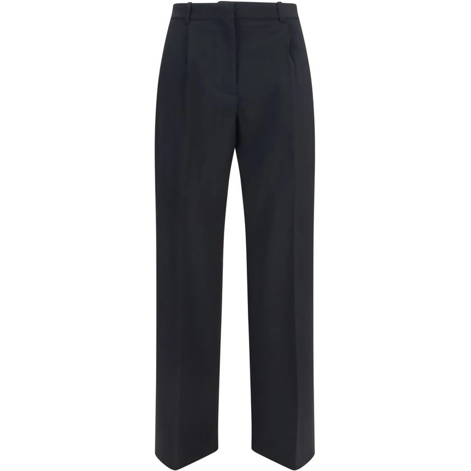 Black Wool Oves Aries Flared Pants