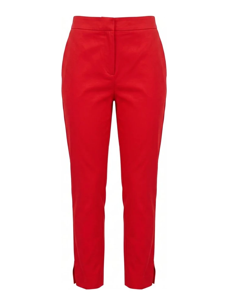 Red Cotton Women Pants
