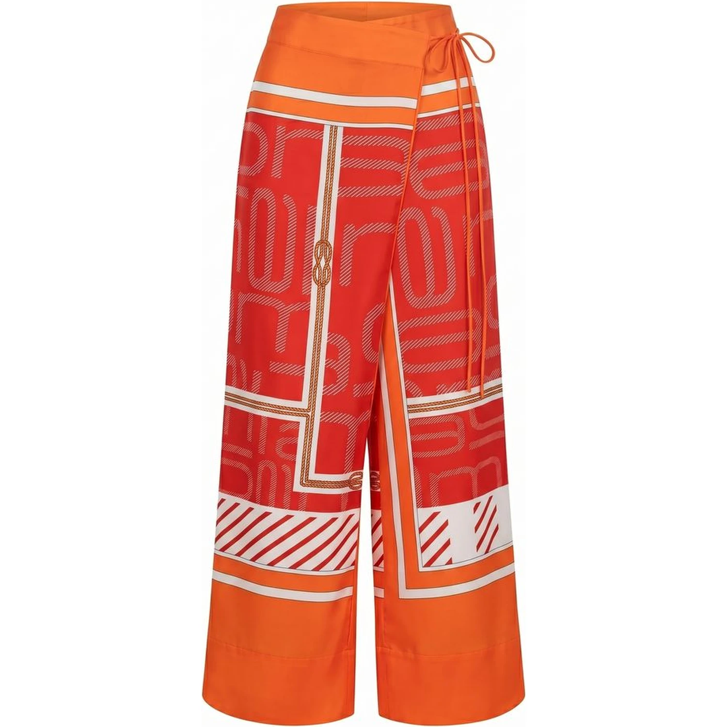 Orange Silk Women's Pant