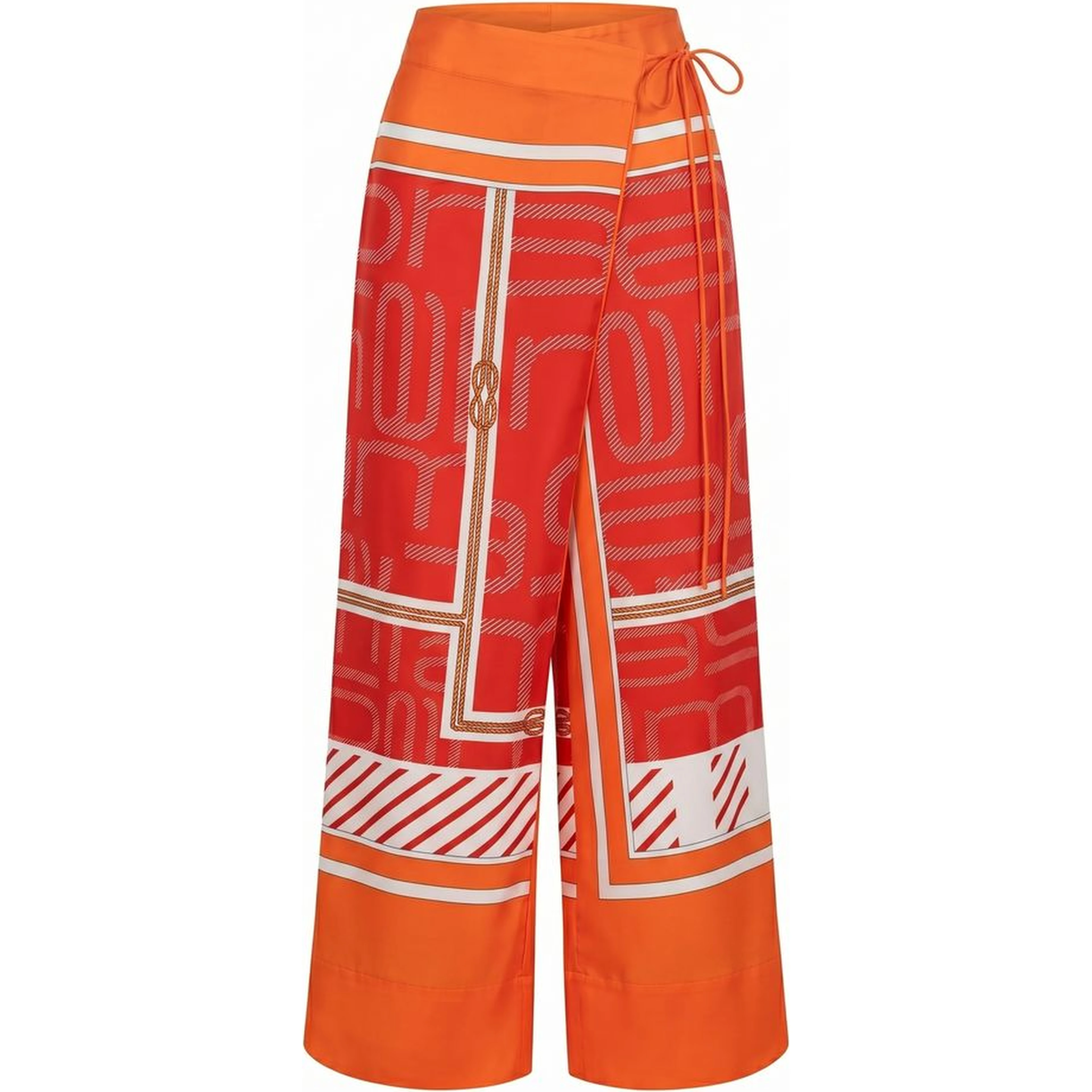 Orange Silk Women's Pant
