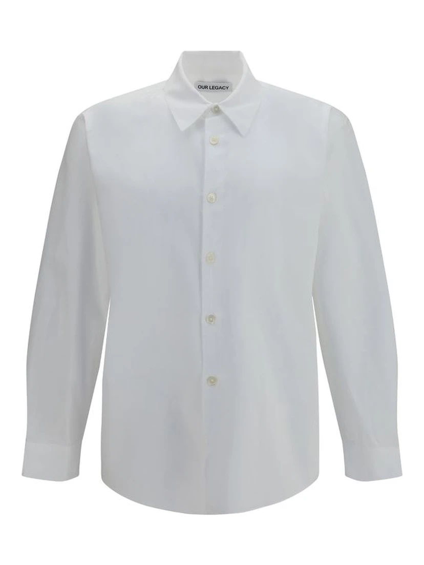 White Lyocell Dress Shirt