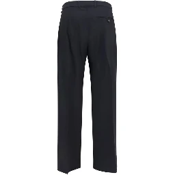 Black Wool Oves Aries Flared Pants