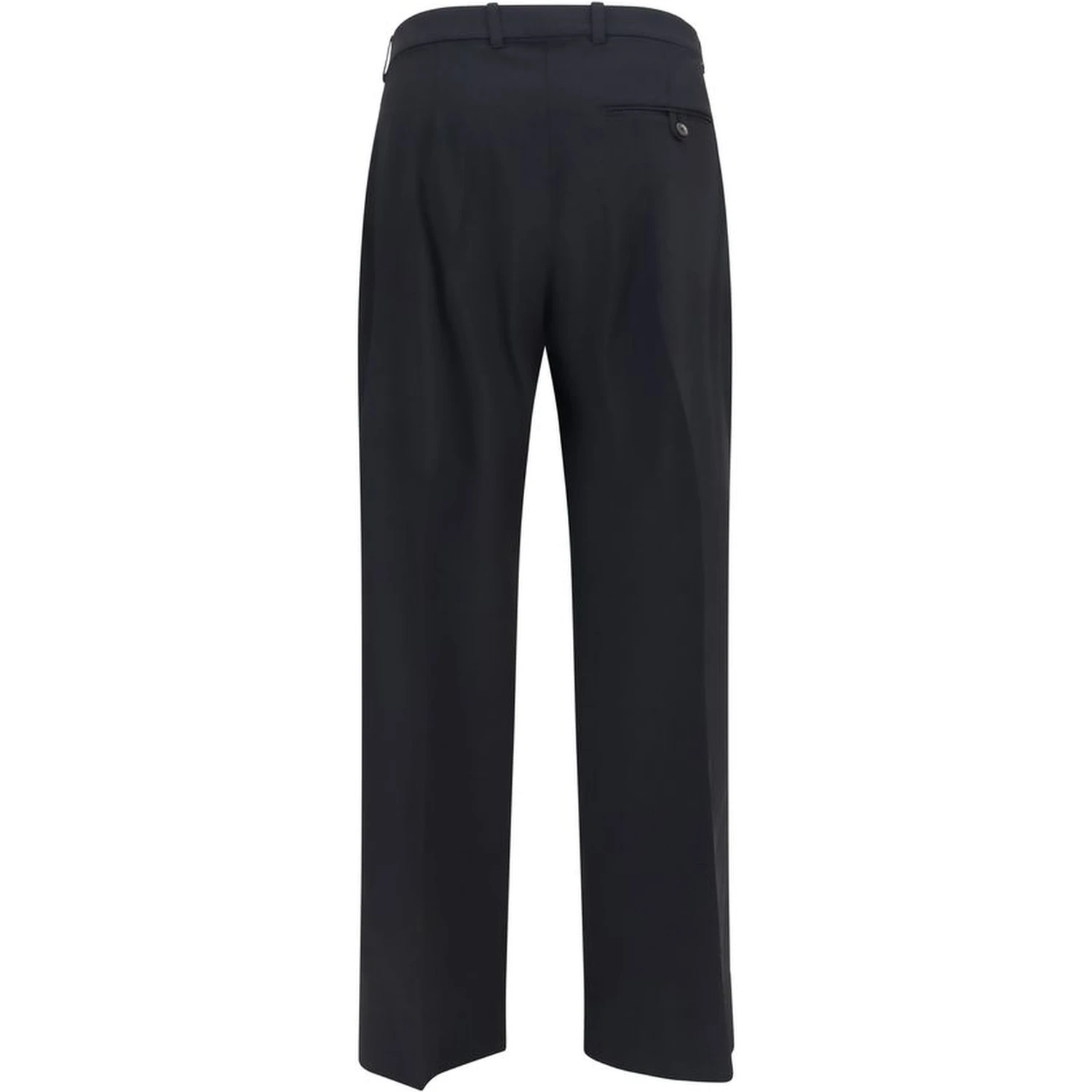 Black Wool Oves Aries Flared Pants