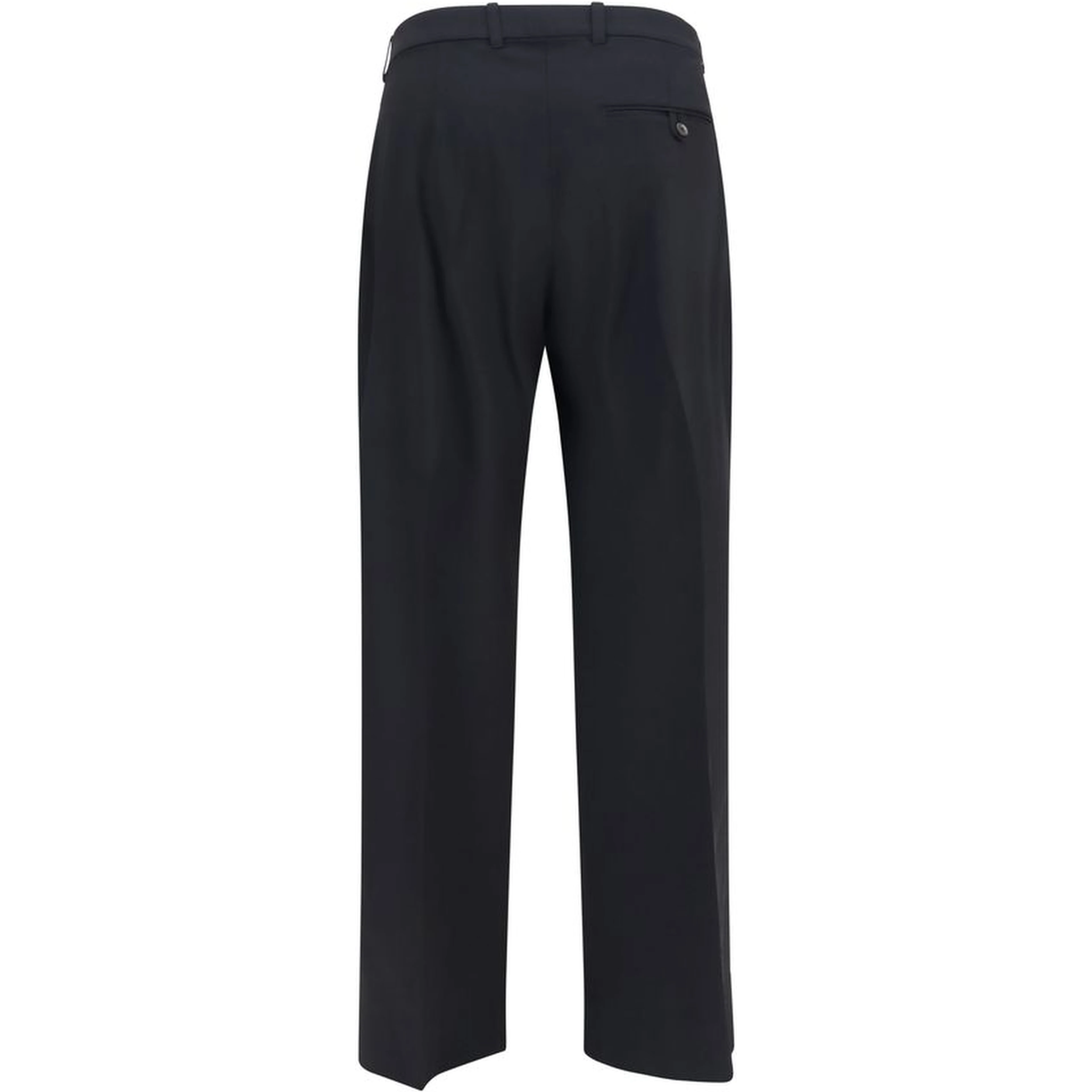 Black Wool Oves Aries Flared Pants