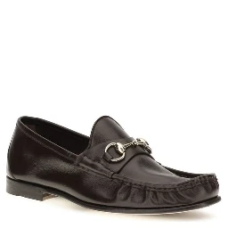 Brown Calf Leather Bos Taurus Slip-On Loafers