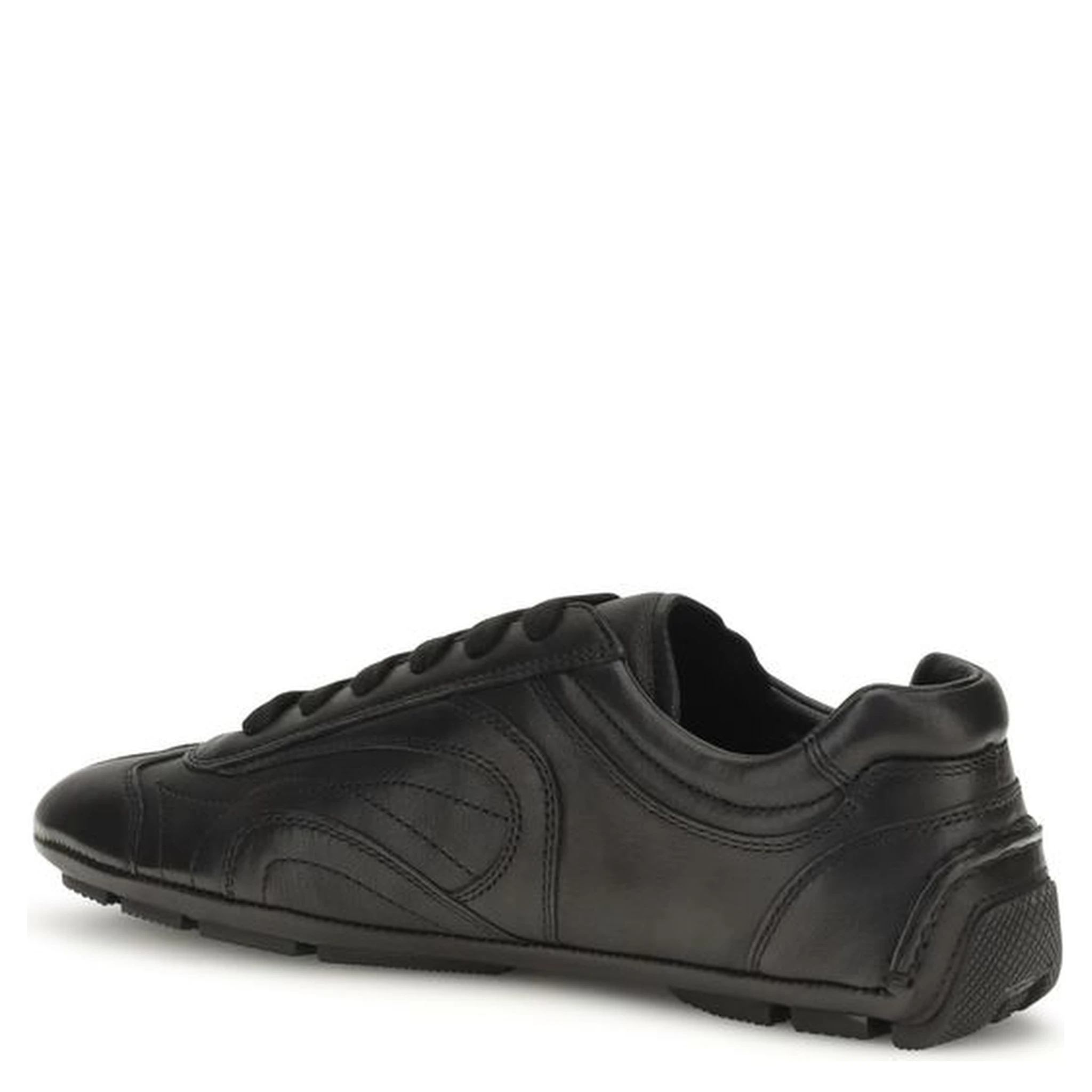 Black Calf Leather Bos Taurus Low Top Sneakers