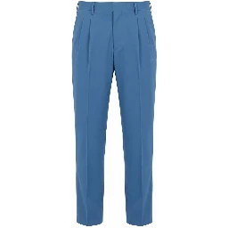 Blue Cotton Men's Pants