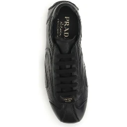 Black Calf Leather Bos Taurus Low Top Sneakers