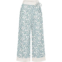 Blue Silk Women's Pants