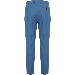 Blue Cotton Men's Pants