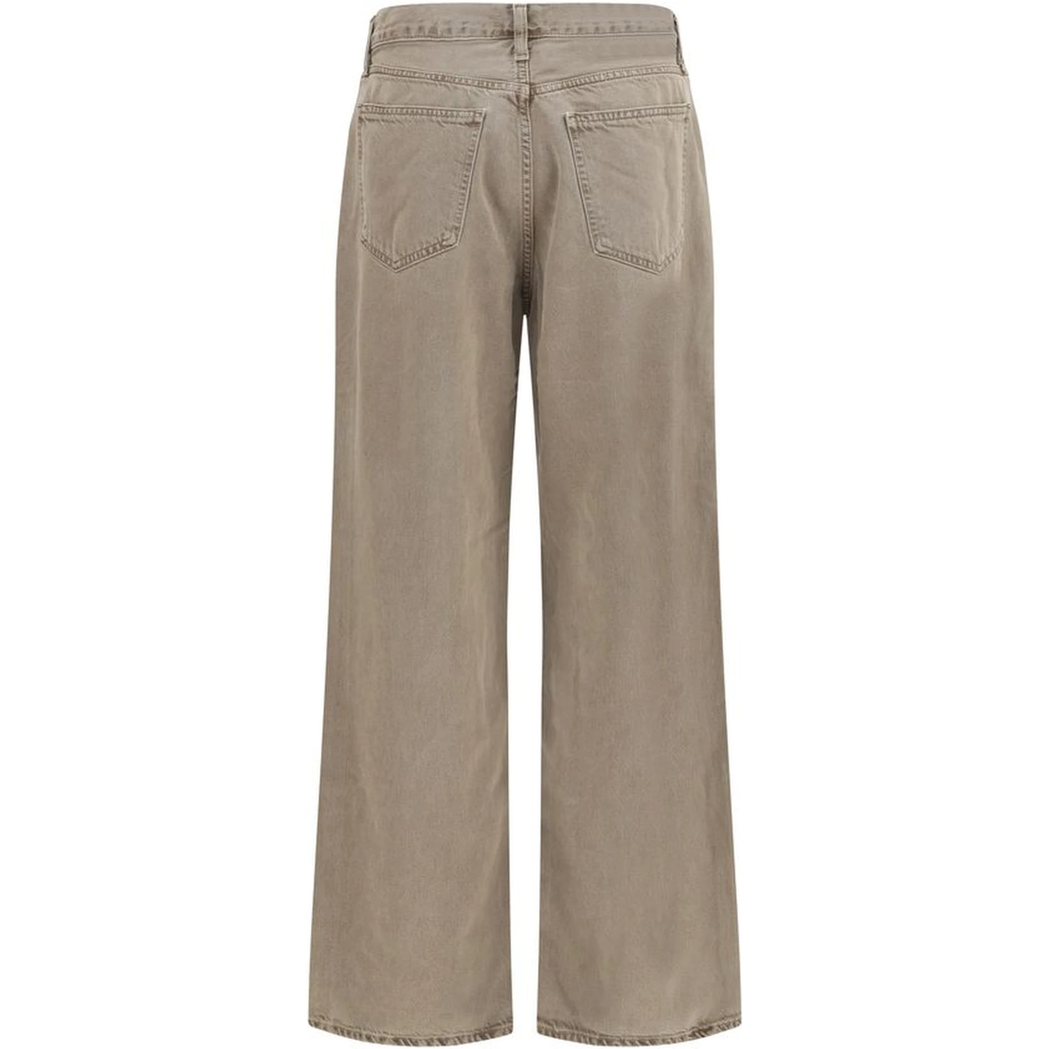Brown Cotton Casual Pants