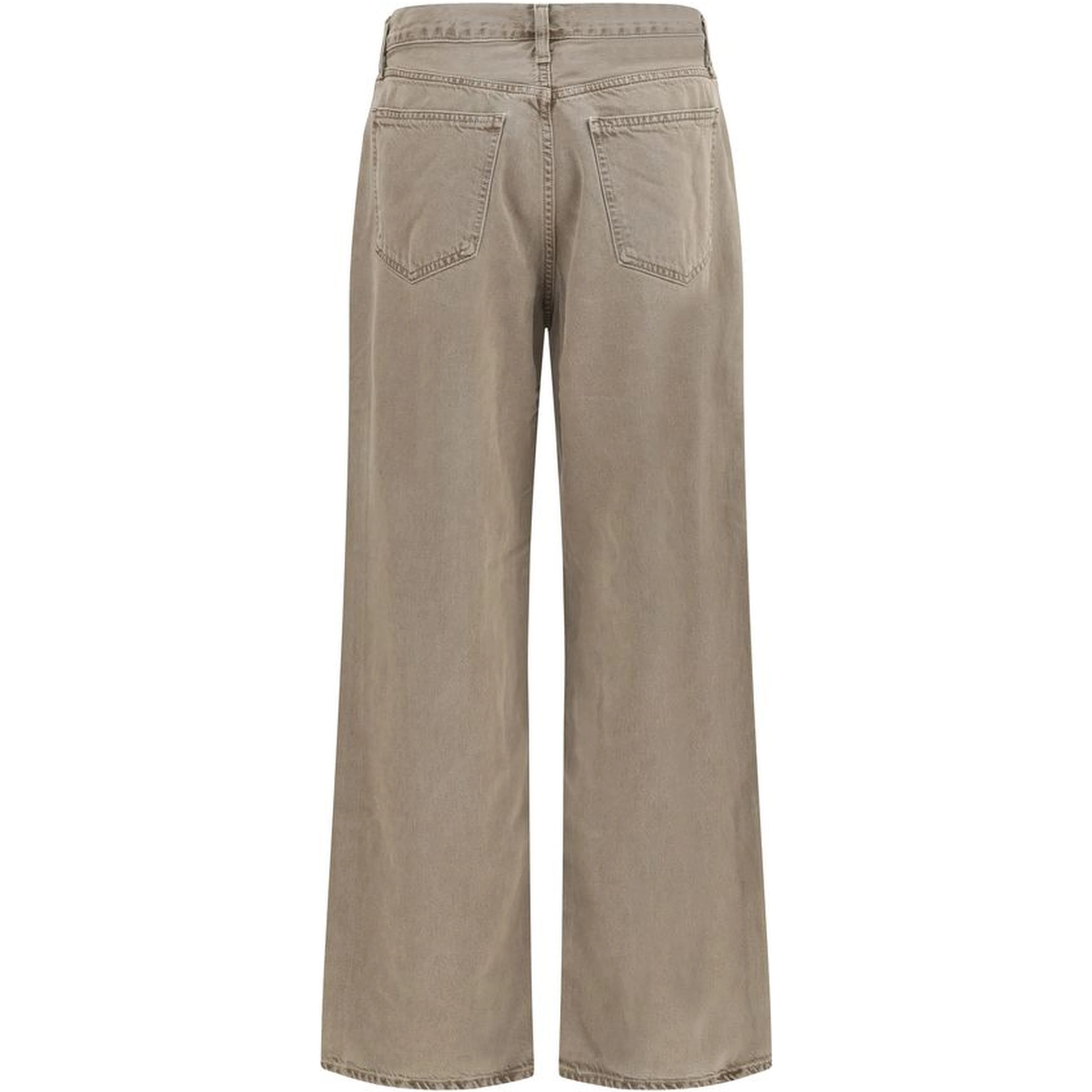 Brown Cotton Casual Pants